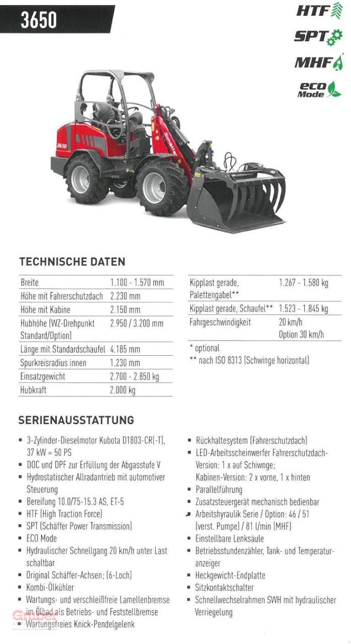 Hoflader des Typs Schäffer 3650 Black Edition, Neumaschine in Elsnig (Bild 4)