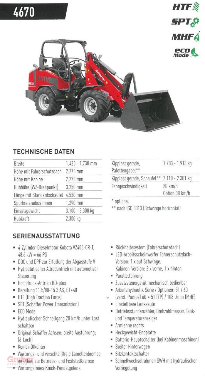 Hoflader des Typs Schäffer 4670, Neumaschine in Elsnig (Bild 4)