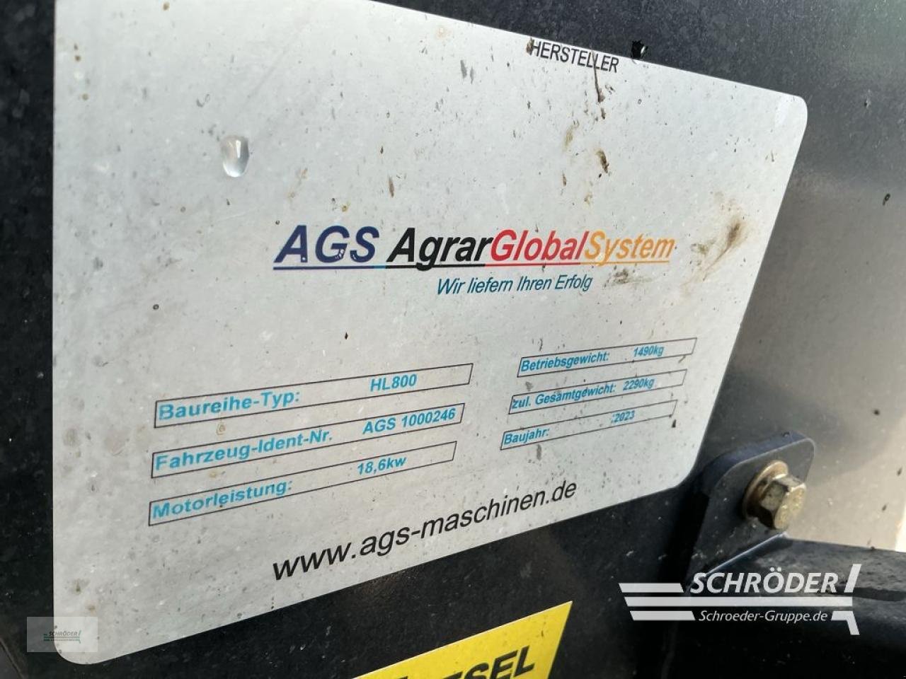 Hoflader typu Sonstige AGS HOFKNECHT HL 800 + SCHAUFEL + PG, Gebrauchtmaschine v Hemmoor (Obrázek 18)