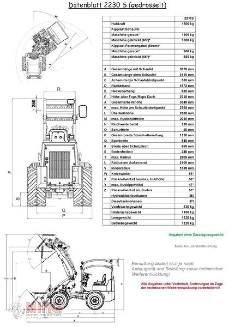 Hoflader des Typs Sonstige THALER 2230, Neumaschine in Dummerstorf OT Petschow (Bild 4)