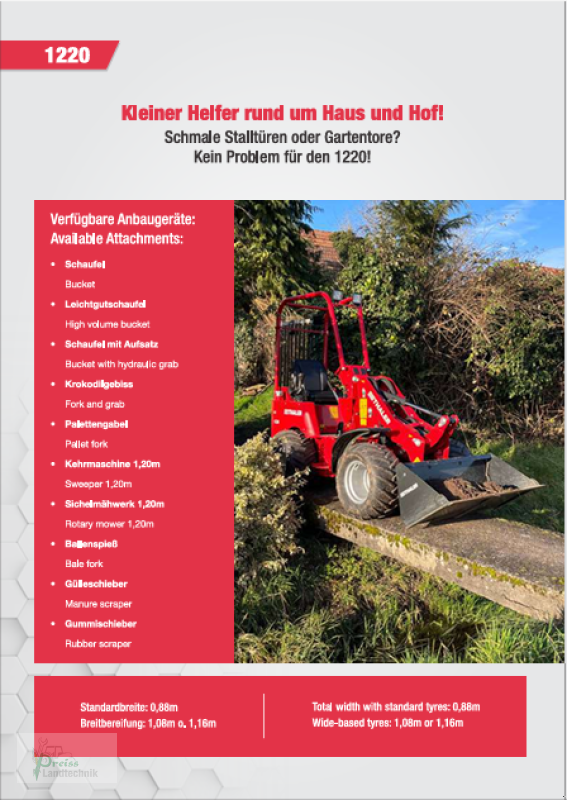 Hoflader del tipo Thaler 1220, Neumaschine In Bad Kötzting (Immagine 2)