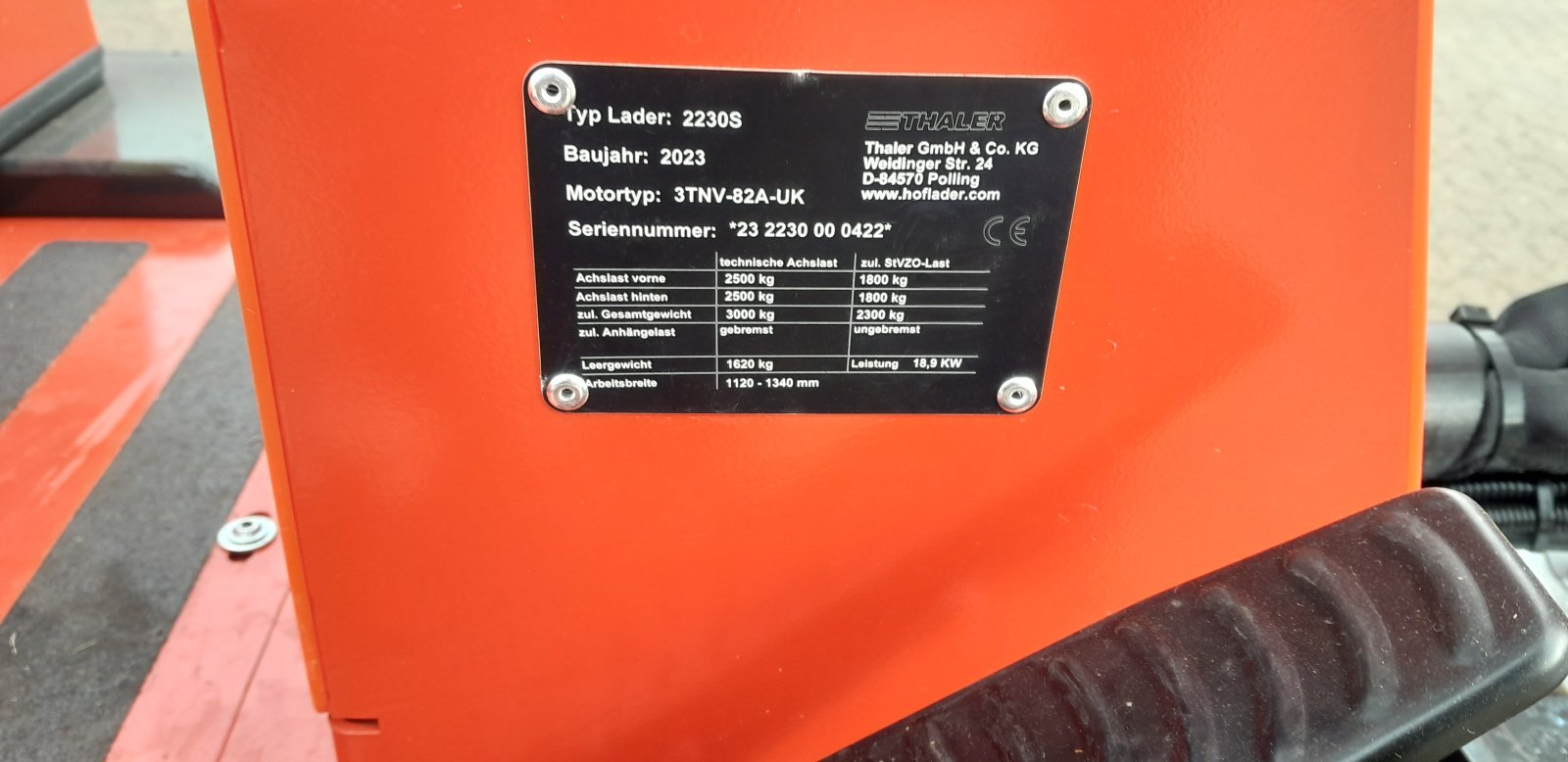 Hoflader a típus Thaler 2230 S, Neumaschine ekkor: Konradsreuth (Kép 3)