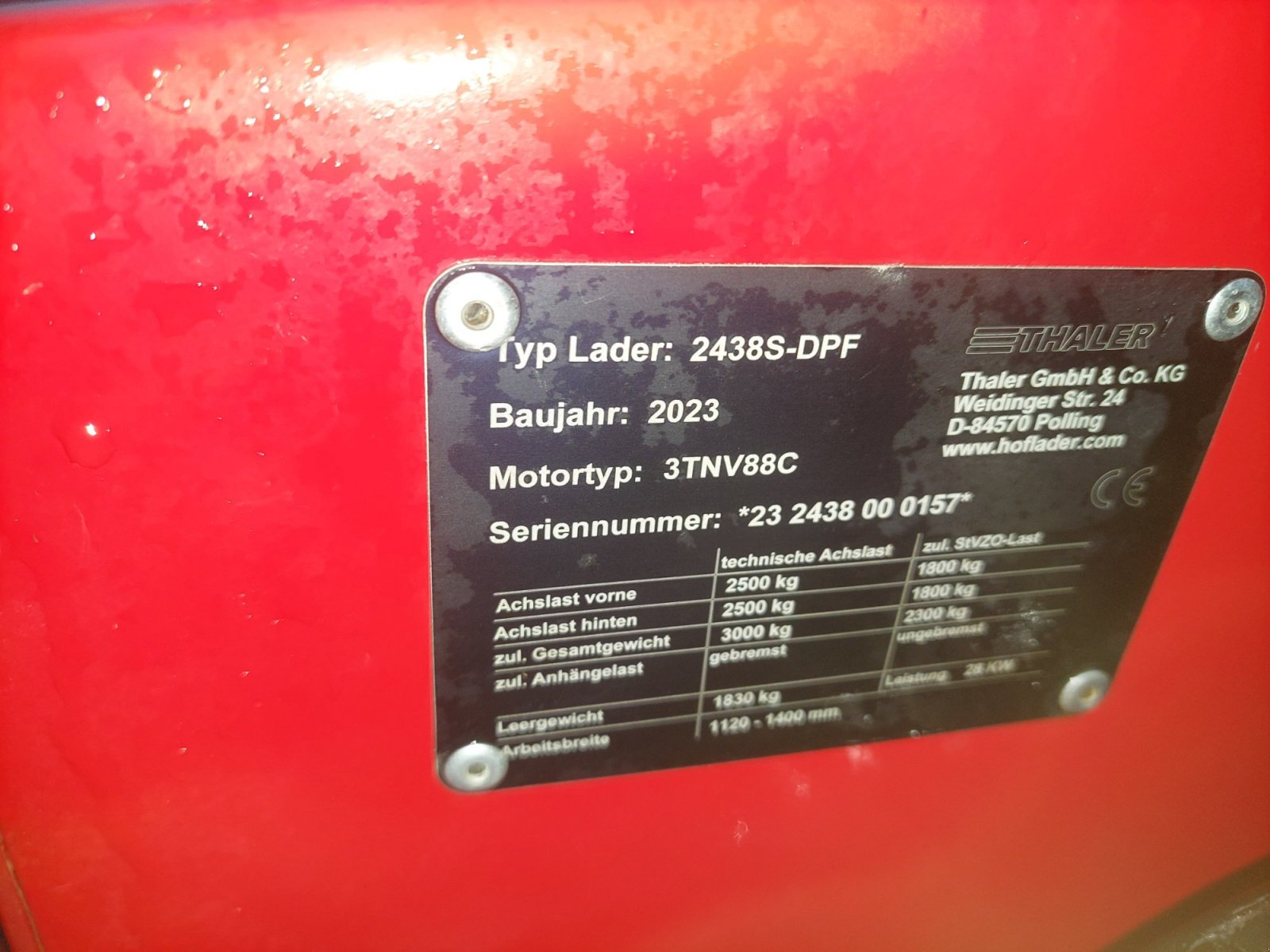 Hoflader del tipo Thaler 2438S DPF, Gebrauchtmaschine In Velburg (Immagine 14)