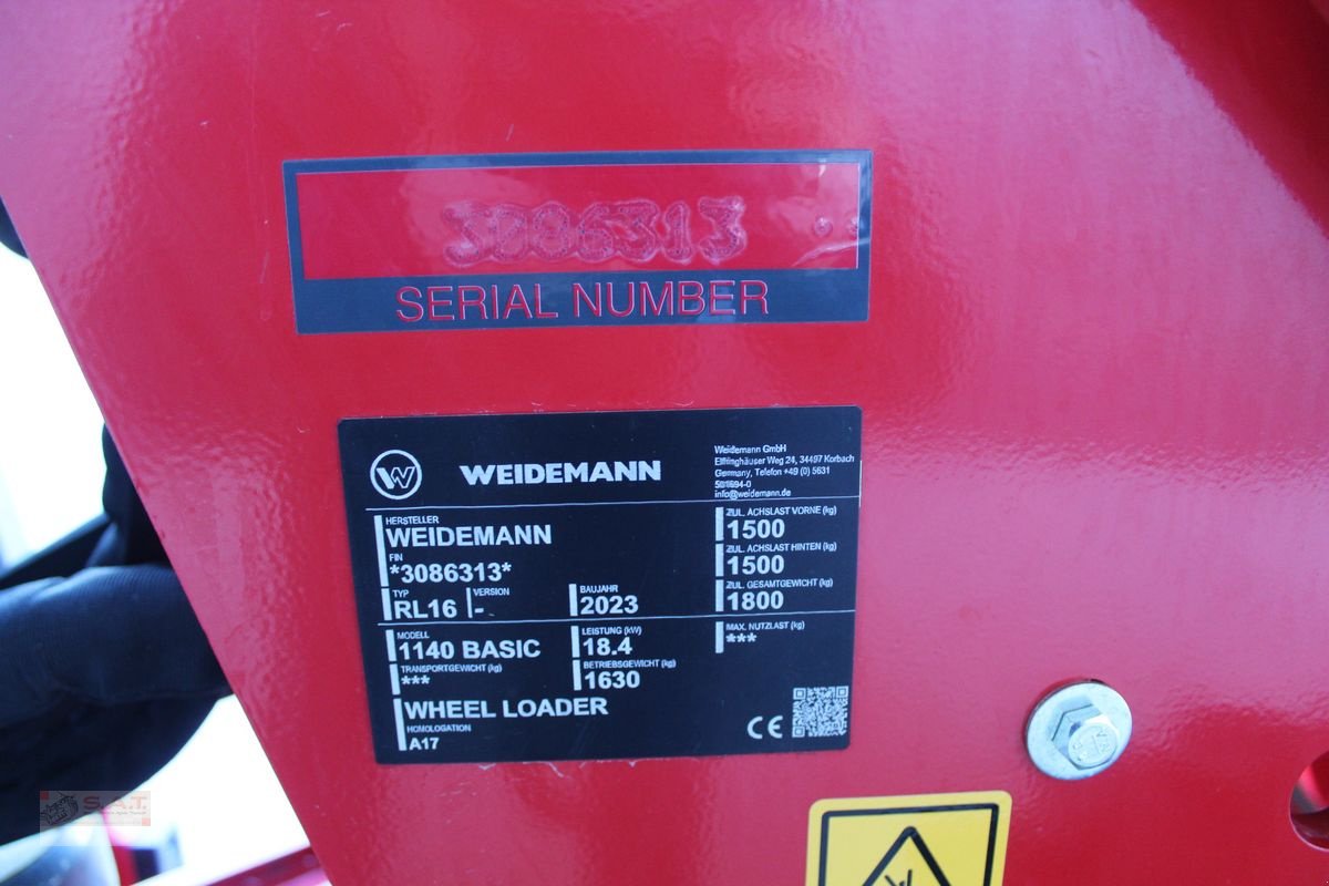 Hoflader des Typs Weidemann  1140-29 Stunden-Vorführer, Vorführmaschine in Eberschwang (Bild 8)