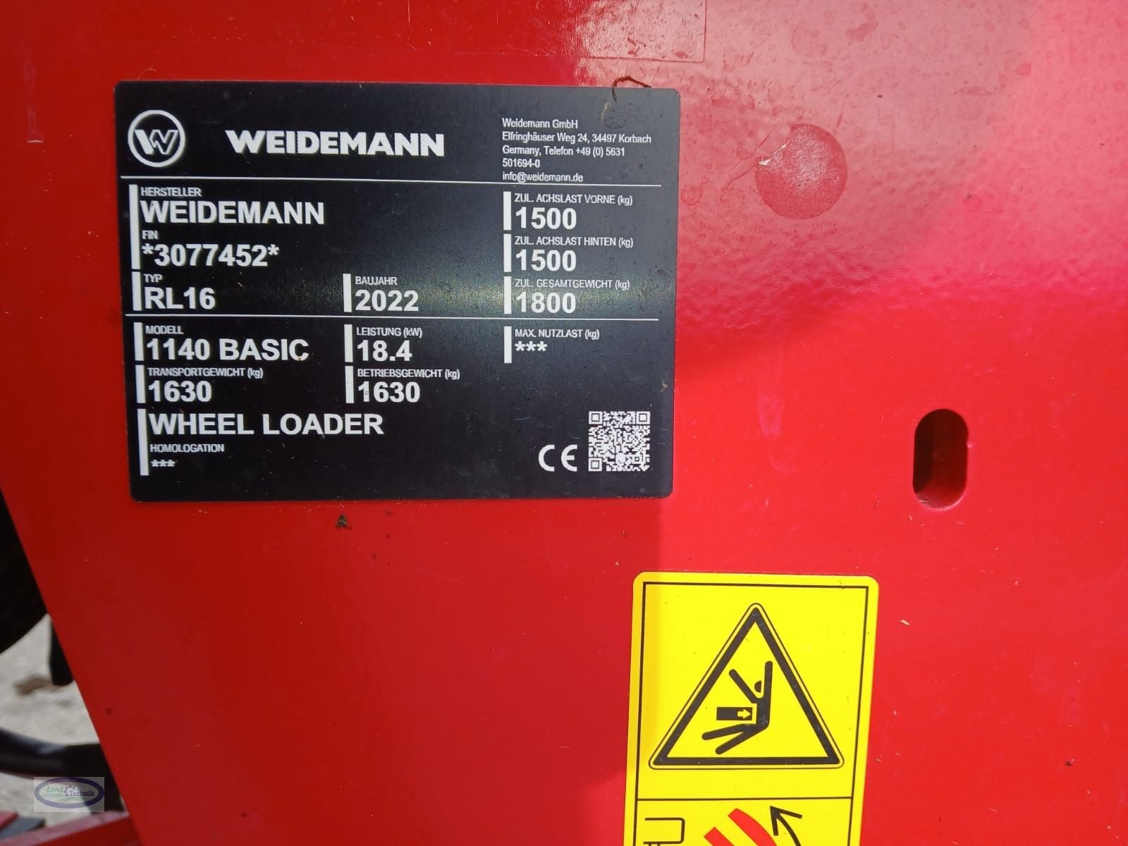 Hoflader типа Weidemann  1140 light, Gebrauchtmaschine в Münzkirchen (Фотография 4)