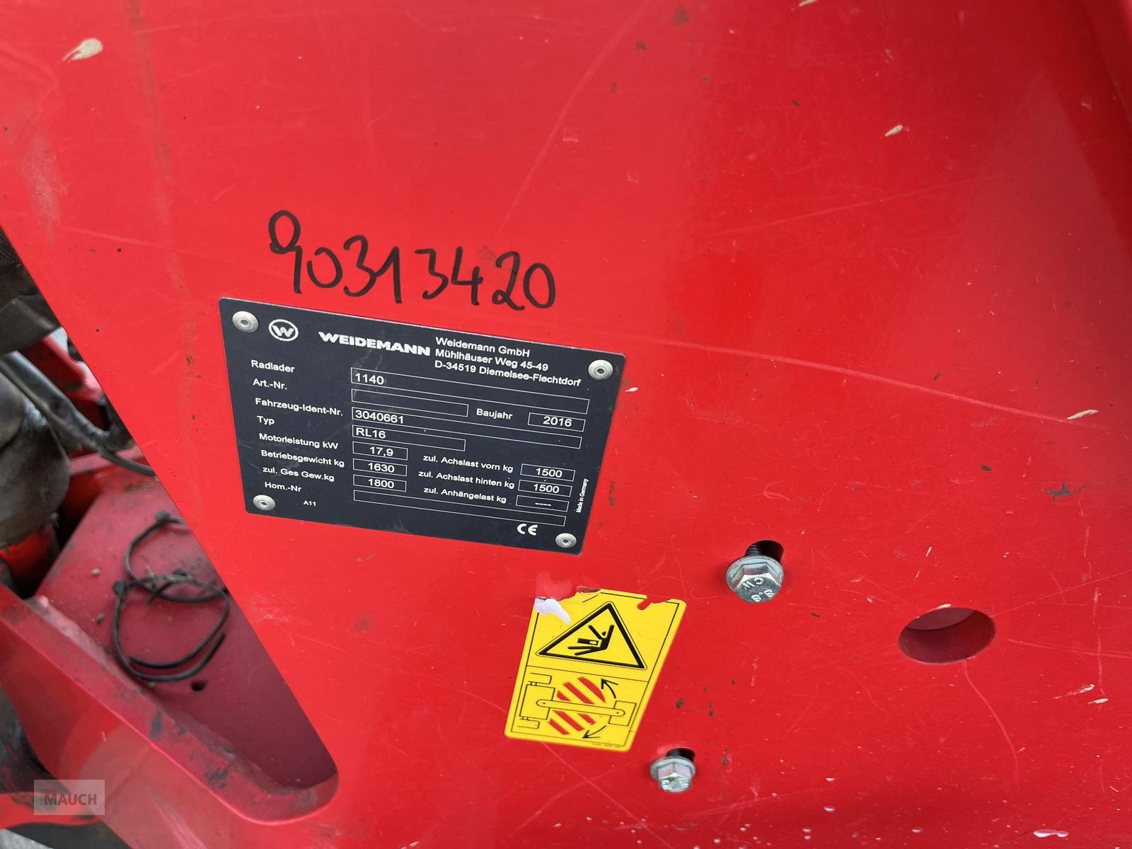 Hoflader a típus Weidemann  1140 mit Klappdach, Gebrauchtmaschine ekkor: Burgkirchen (Kép 5)