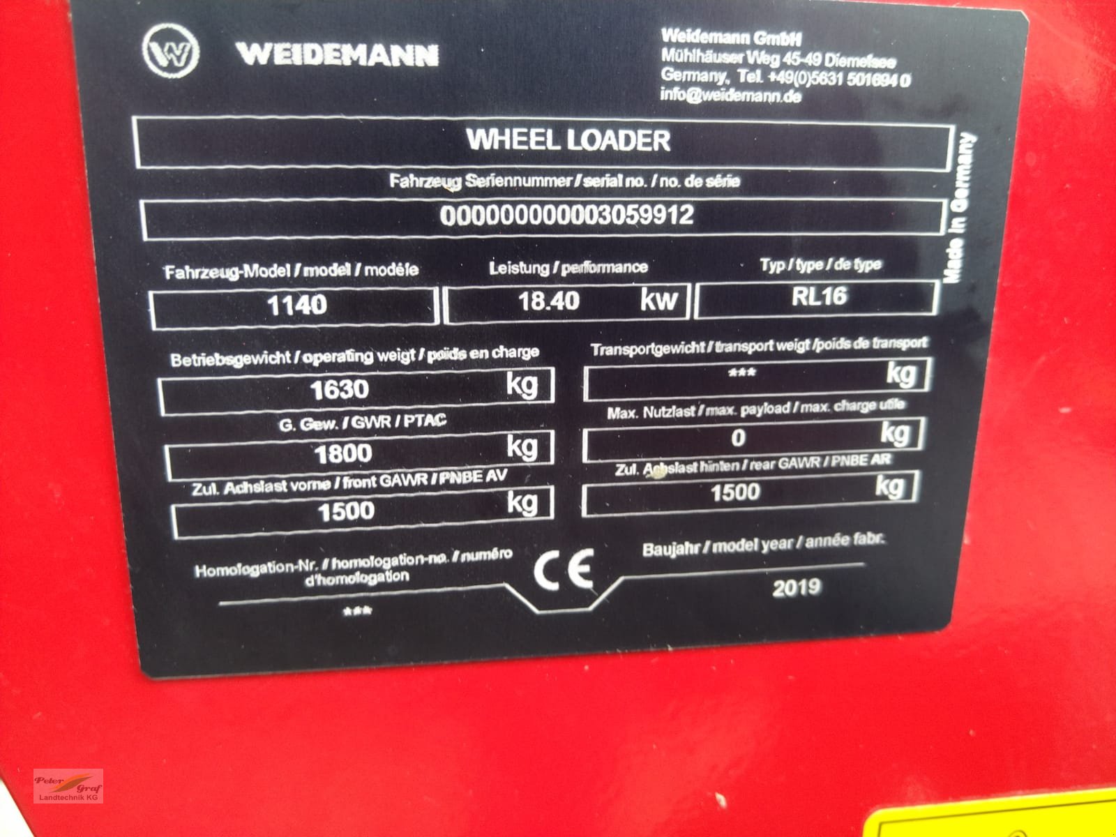 Hoflader des Typs Weidemann  1140 Profi, Gebrauchtmaschine in Pegnitz-Bronn (Bild 13)