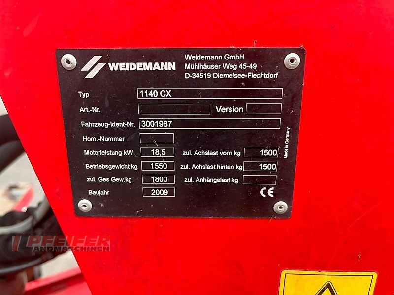 Hoflader del tipo Weidemann  1140, Gebrauchtmaschine In Elleben OT Riechheim (Immagine 4)
