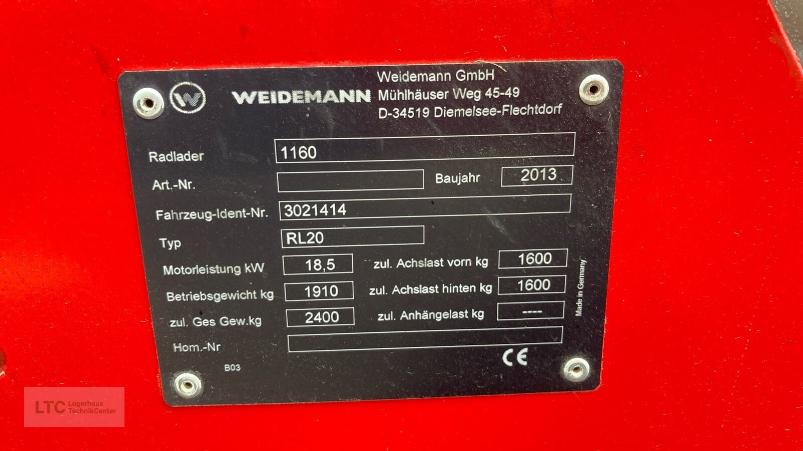 Hoflader des Typs Weidemann  1160, Gebrauchtmaschine in Eggendorf (Bild 11)
