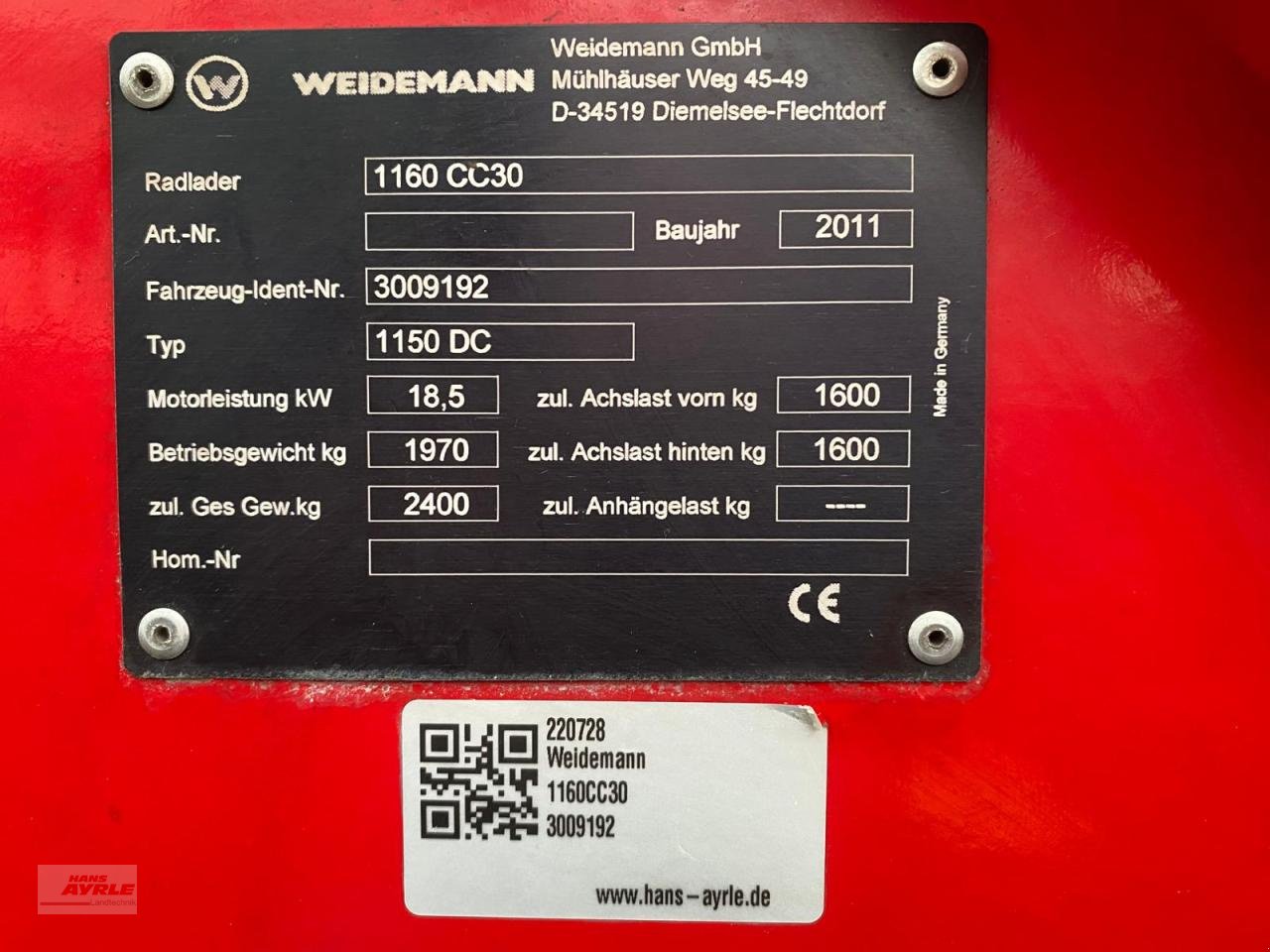 Hoflader of the type Weidemann  1160CC30, Gebrauchtmaschine in Steinheim (Picture 16)