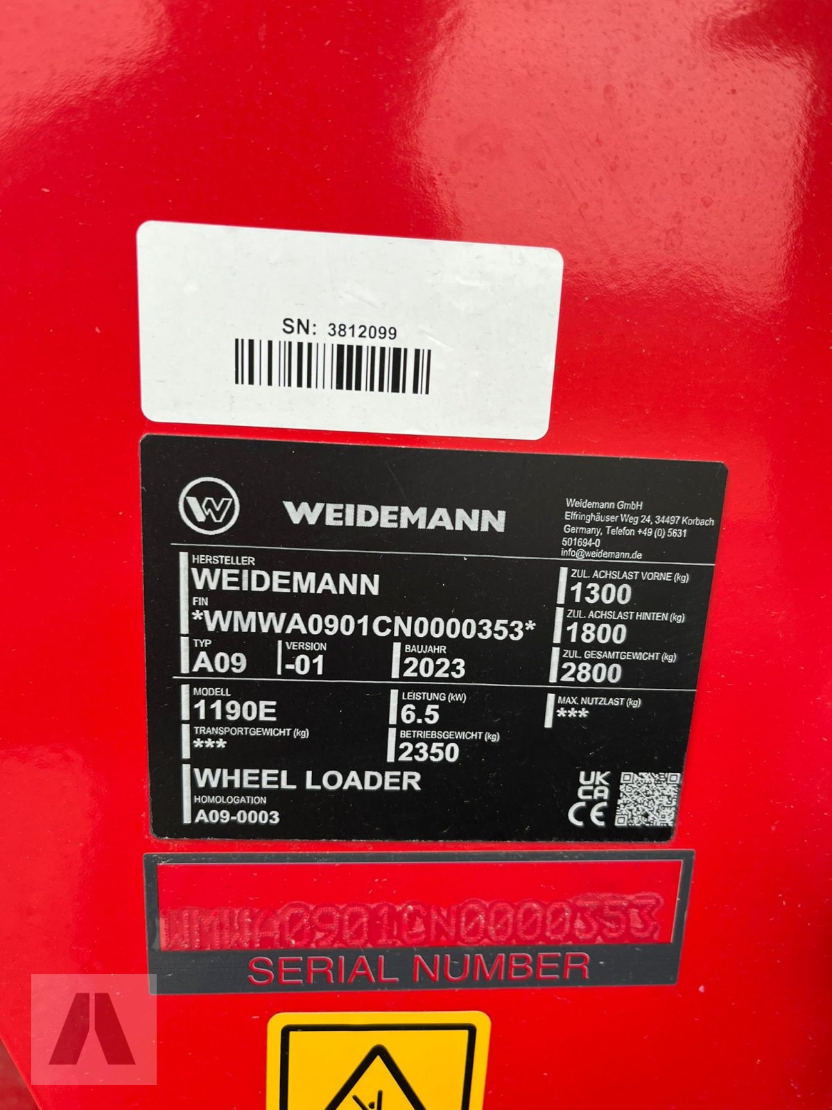 Hoflader of the type Weidemann  1190E, Gebrauchtmaschine in Soyen (Picture 14)