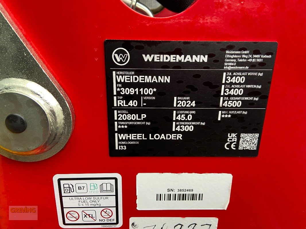 Hoflader van het type Weidemann  2080 LP, Gebrauchtmaschine in Ahaus (Foto 14)