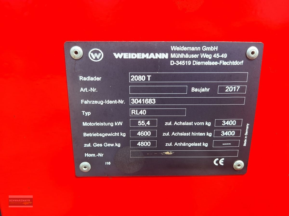 Hoflader типа Weidemann  2080LP-TELE, Gebrauchtmaschine в Gampern (Фотография 31)