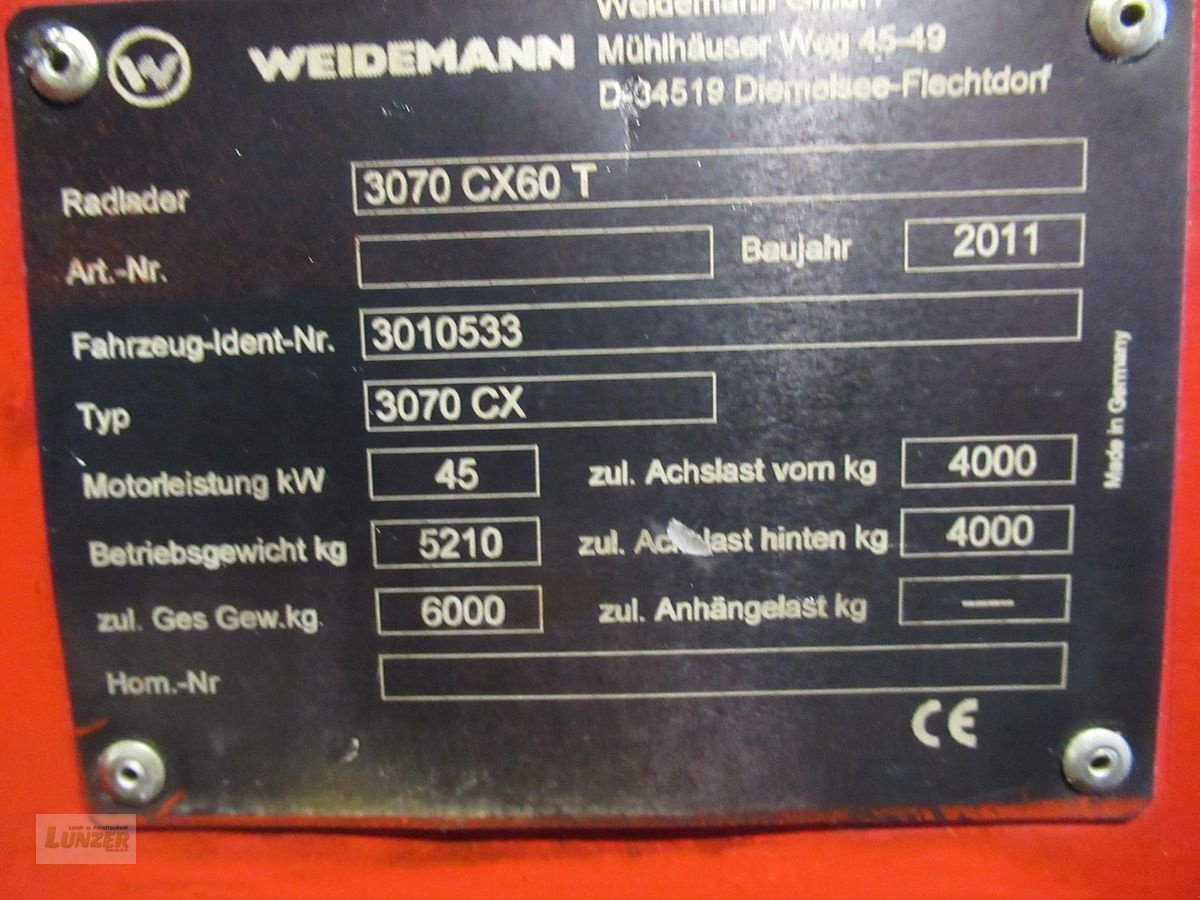 Hoflader des Typs Weidemann  3070 CX60, Gebrauchtmaschine in Kaumberg (Bild 7)