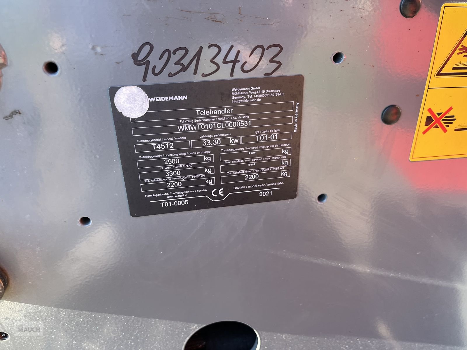 Hoflader tip Weidemann  4512 Weidemann HV 45PS / 30 km/h, Gebrauchtmaschine in Burgkirchen (Poză 18)