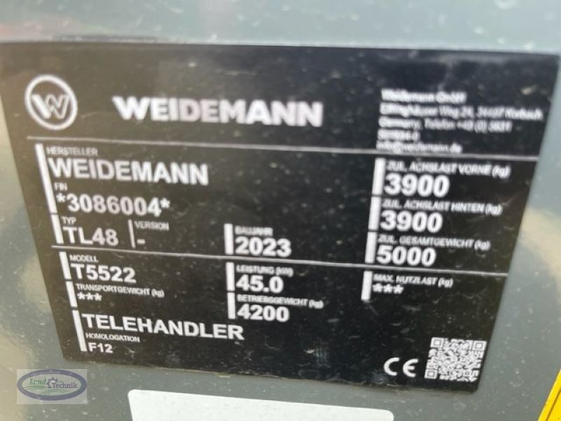 Hoflader des Typs Weidemann  T 5522, Neumaschine in Münzkirchen (Bild 8)