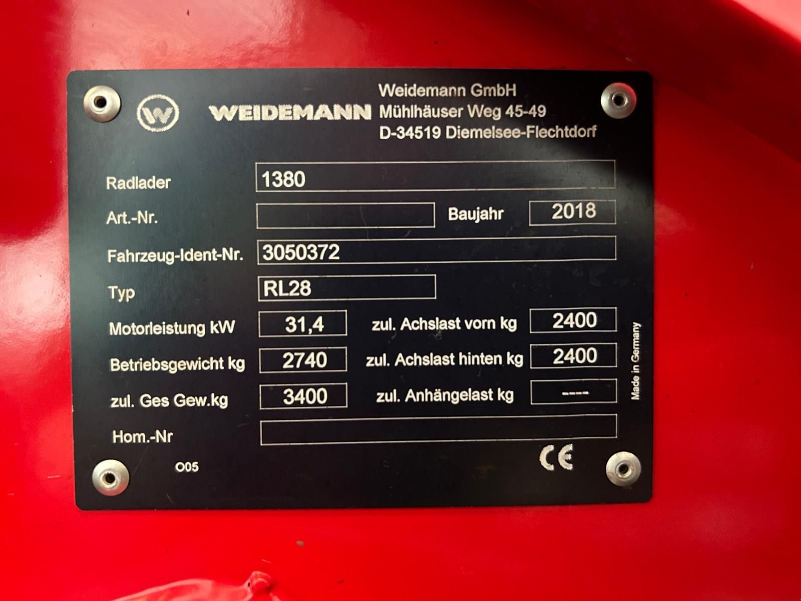 Hoflader от тип Weidemann  WM 1380, Gebrauchtmaschine в Kirchdorf (Снимка 19)