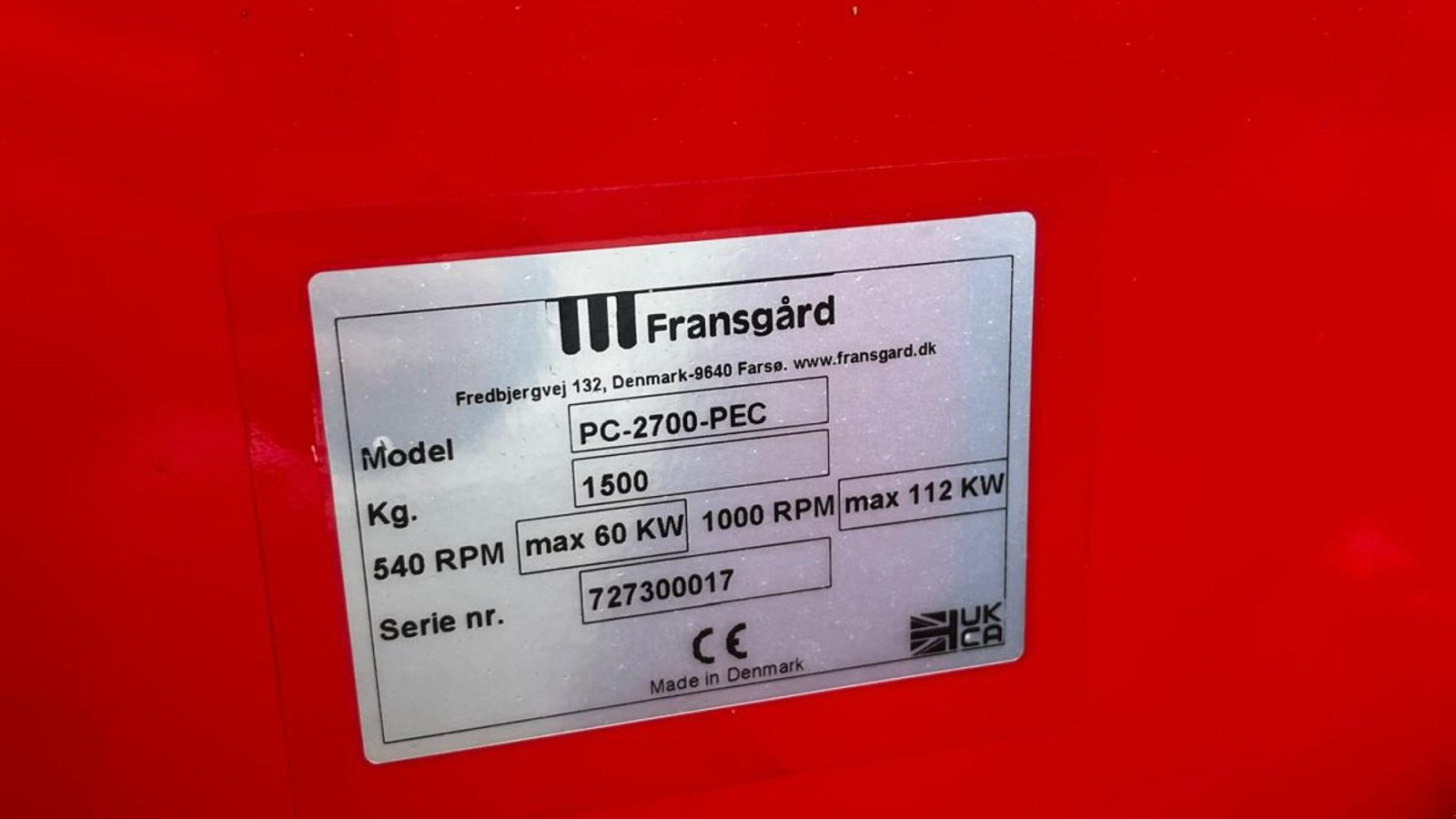 Holzhacker & Holzhäcksler typu Fransgard PC-2700 PC 2700, Gebrauchtmaschine v Bredsten (Obrázek 7)