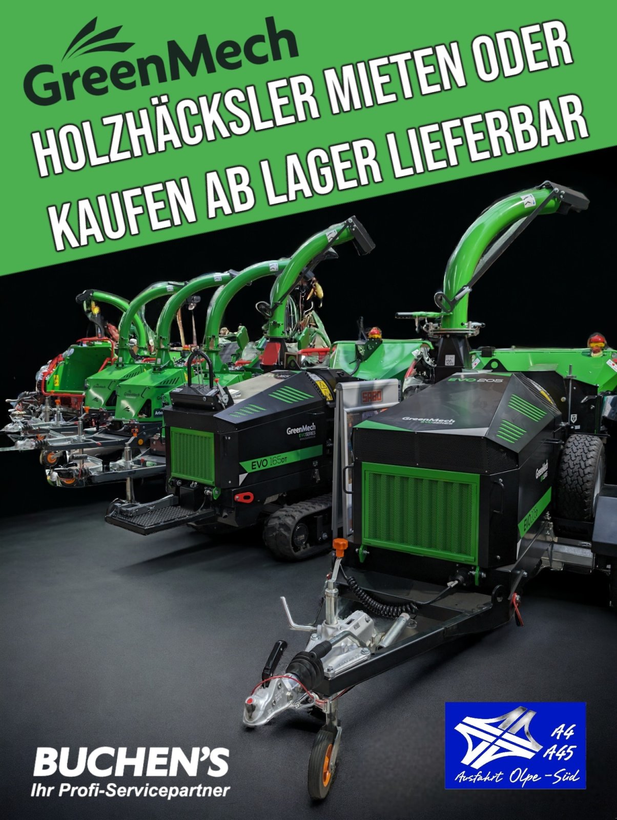 Holzhacker & Holzhäcksler typu GreenMech Arborist 130 0,0% Finanzierung, Neumaschine w Olpe (Zdjęcie 1)
