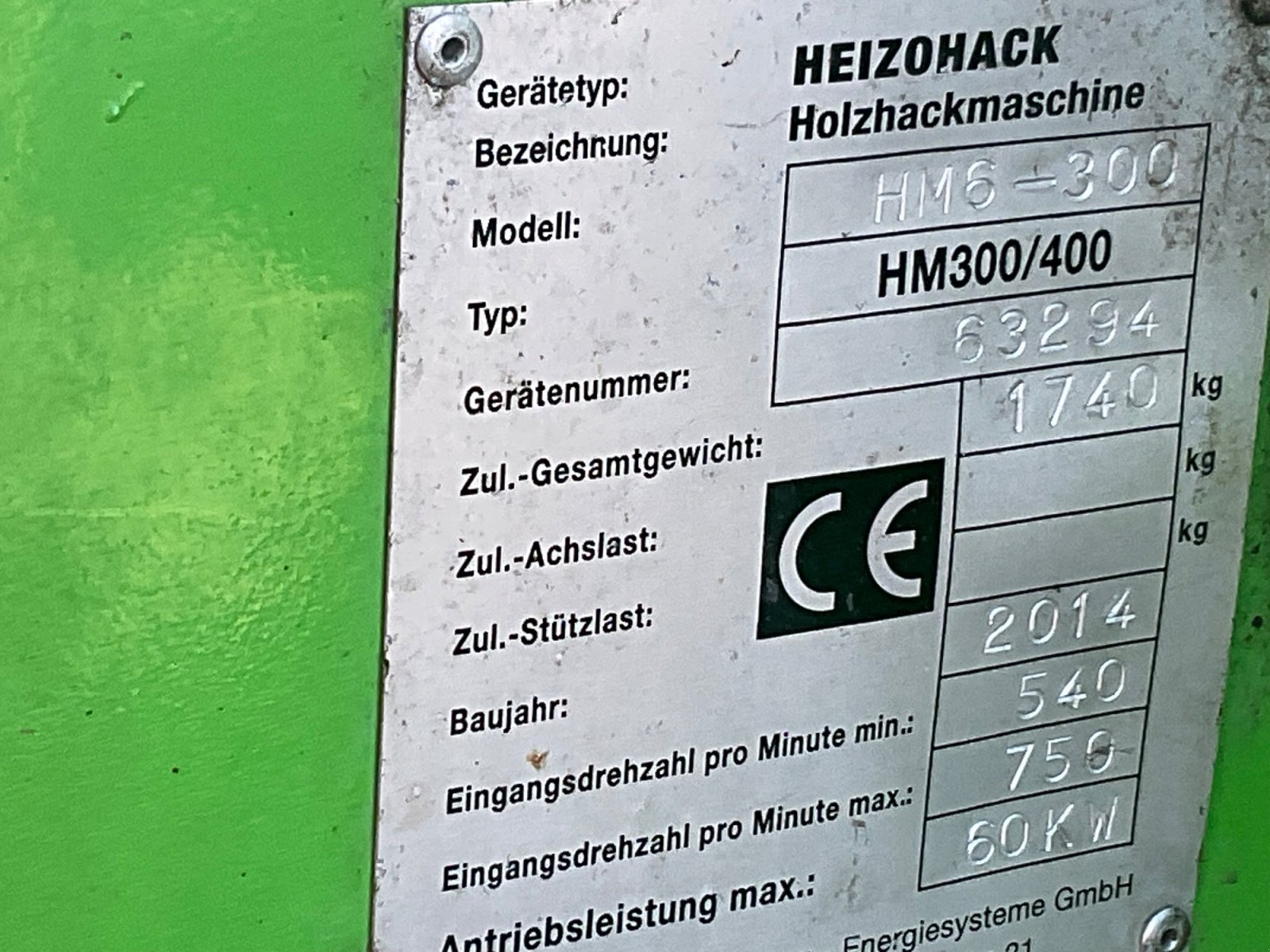 Holzhacker & Holzhäcksler del tipo Heizohack HM 6-300, Gebrauchtmaschine en Bärnau (Imagen 7)
