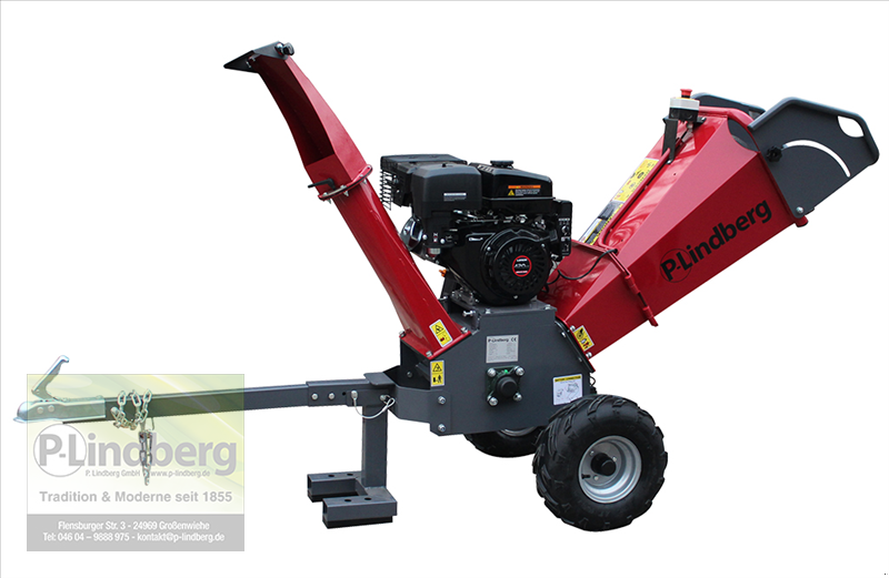 Holzhacker & Holzhäcksler typu P.Lindberg GmbH Holzhäcksler E-Starter Gartenhäcksler Messerhäcksler Deichsel Auswurf Flexibel, Neumaschine w Großenwiehe (Zdjęcie 1)