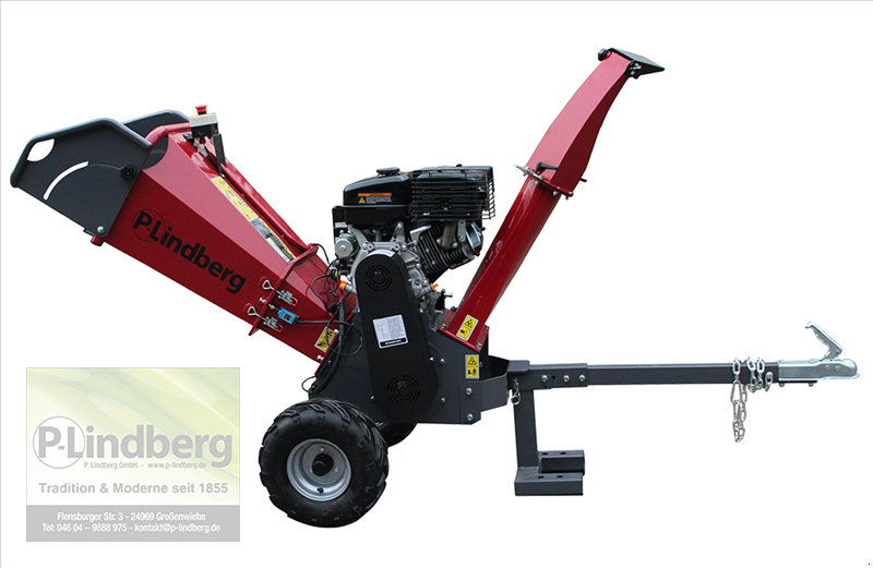 Holzhacker & Holzhäcksler typu P.Lindberg GmbH Holzhäcksler E-Starter Gartenhäcksler Messerhäcksler Deichsel Auswurf Flexibel, Neumaschine w Großenwiehe (Zdjęcie 6)