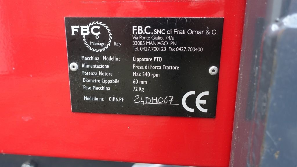 Holzhacker & Holzhäcksler Türe ait Sonstige FBC Cip6 takken- tuin afval versnipperraar/ hakselaar, Gebrauchtmaschine içinde IJsselmuiden (resim 7)