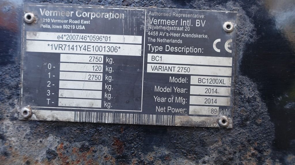 Holzhacker & Holzhäcksler типа Sonstige VERMEER BC1200XL hout/takken versnipperraar, Gebrauchtmaschine в IJsselmuiden (Фотография 10)