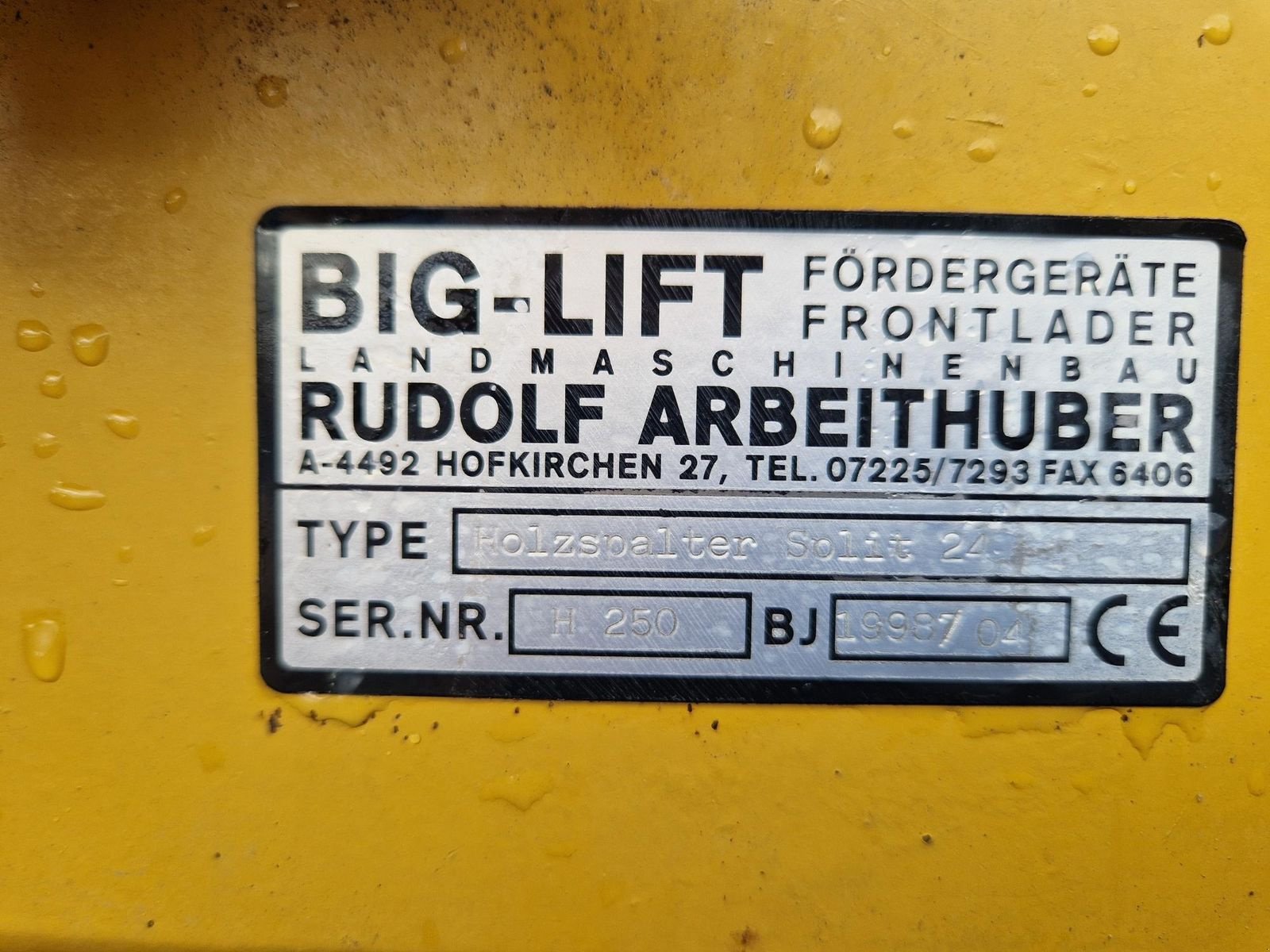 Holzspalter des Typs BIG-Lift Split 24, Gebrauchtmaschine in Grünbach (Bild 2)
