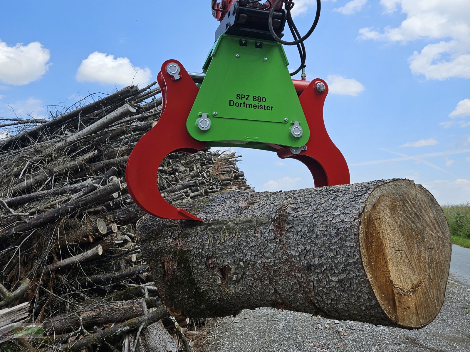 Holzspalter des Typs Dorfmeister Spaltzange Bagger, Hackmaschine SPZ 880, Neumaschine in Roßbach (Bild 7)