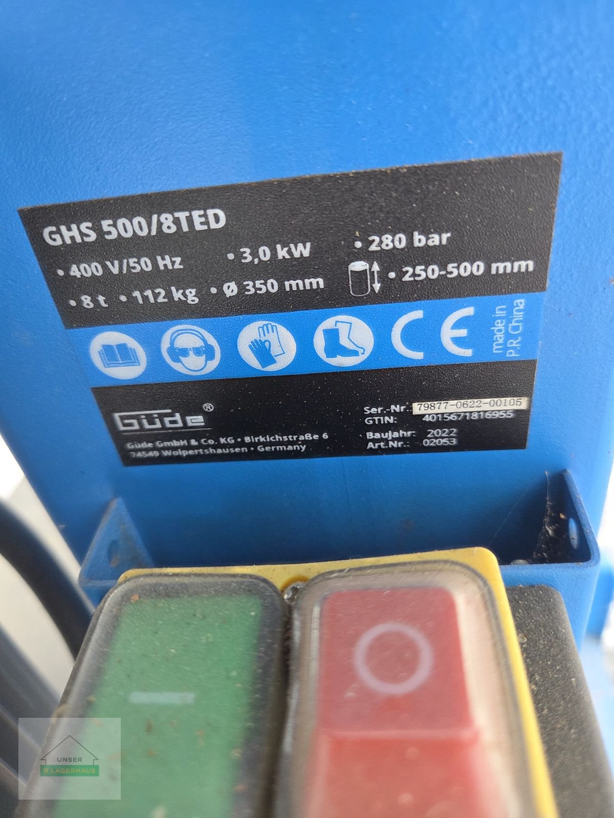 Holzspalter del tipo Güde GHS 500/8TED, Vorführmaschine en Grosswilfersdorf (Imagen 7)