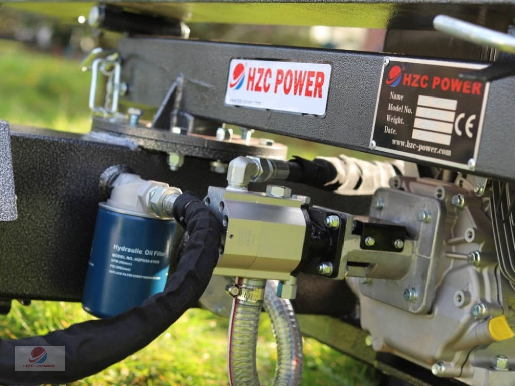 Holzspalter Türe ait HZC Power HS40335 40 t liegend Holzspalter mit Benzinmotor & Stammheber, Neumaschine içinde Krefeld (resim 3)