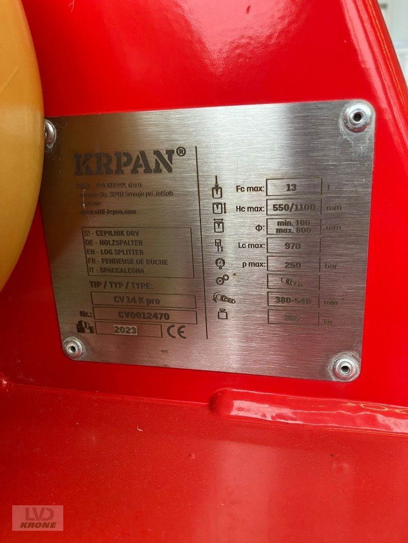 Holzspalter типа Krpan CV 14 K Pro, Gebrauchtmaschine в Alt-Mölln (Фотография 5)