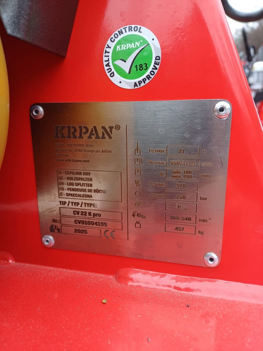 Holzspalter от тип Krpan CV 22 K PRO, Neumaschine в Güssing (Снимка 4)
