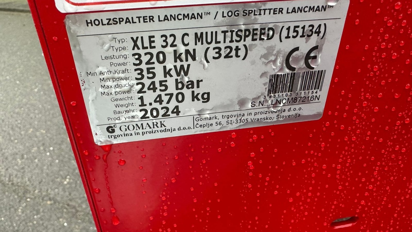 Holzspalter типа Lancman LANCMAN XLE 32 C MULTISPEED Overgemt, Gebrauchtmaschine в Holstebro (Фотография 6)