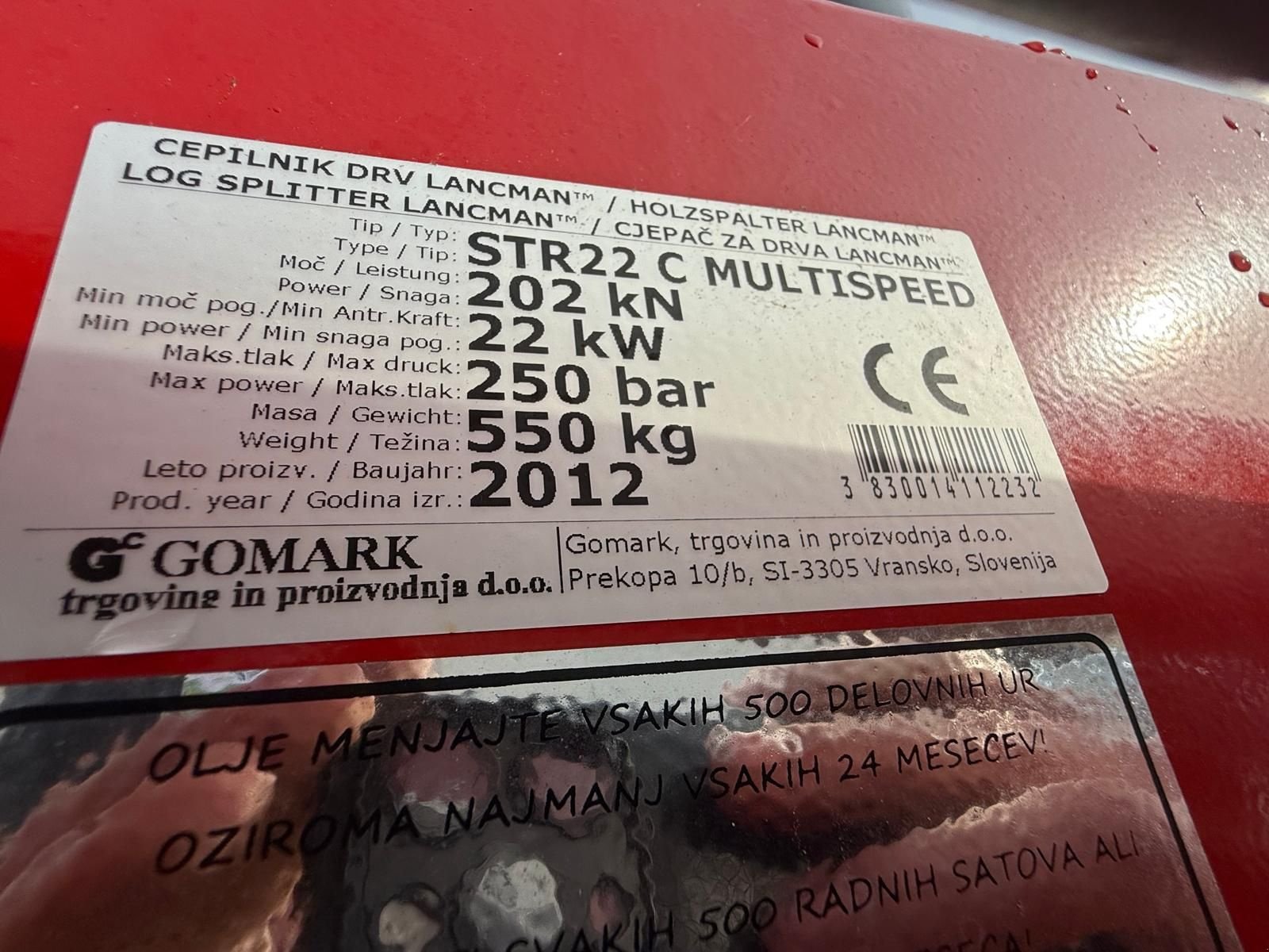 Holzspalter typu Lancman STR 22 C Multispeed, Gebrauchtmaschine v Kirchdorf (Obrázok 14)