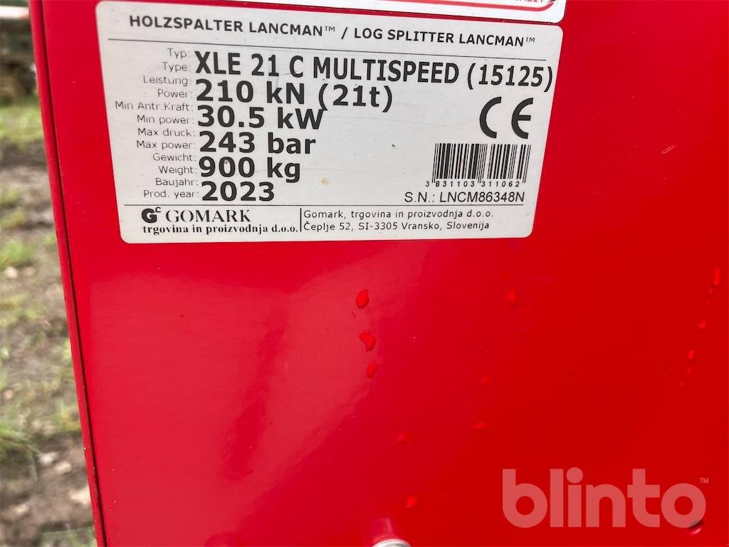 Holzspalter типа Lancman XLE 21 C Multispeed, Gebrauchtmaschine в Düsseldorf (Фотография 5)