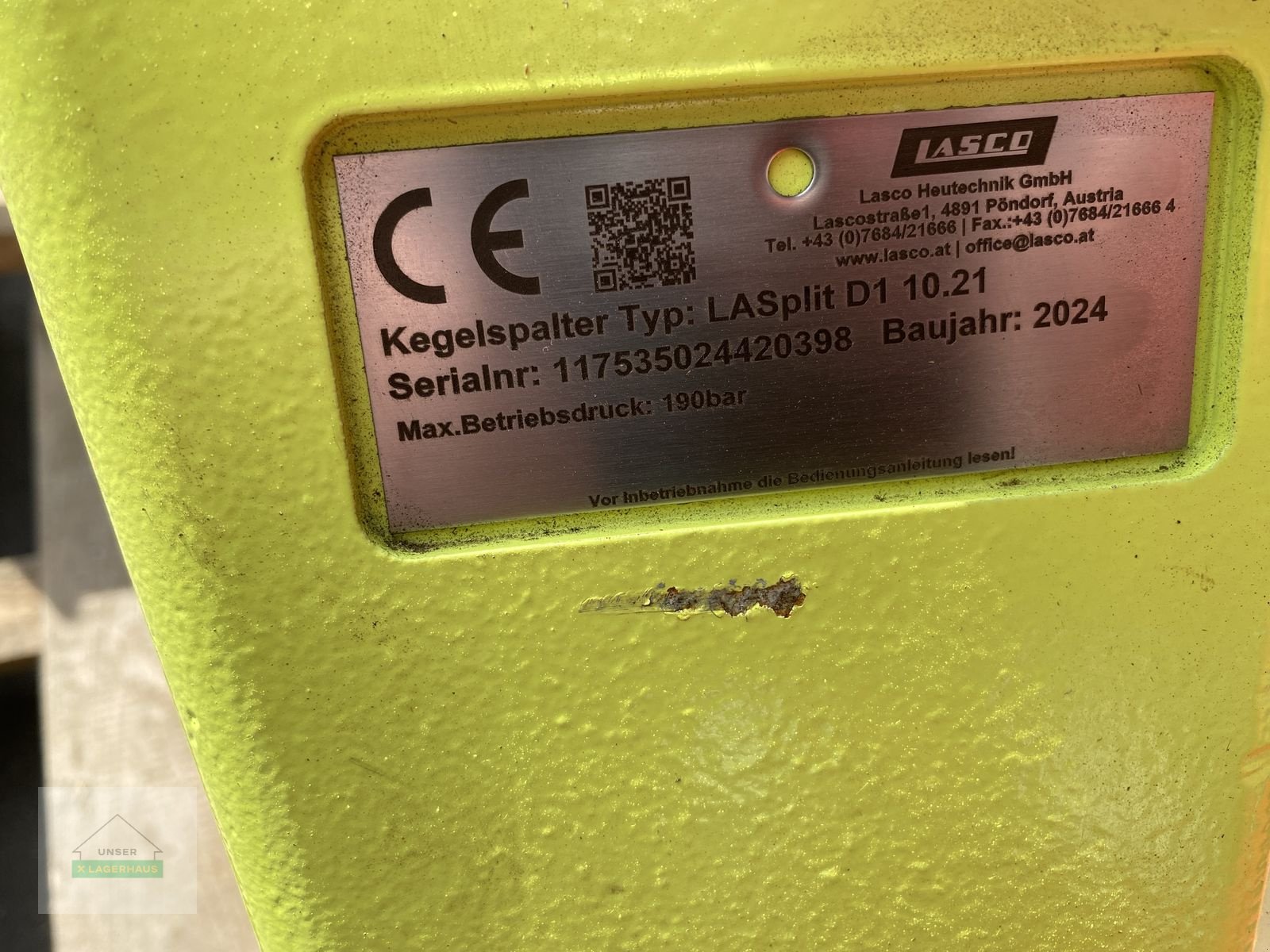 Holzspalter Türe ait Lasco Kegelspalter LASplit D1 62.21, Vorführmaschine içinde Wartberg (resim 2)