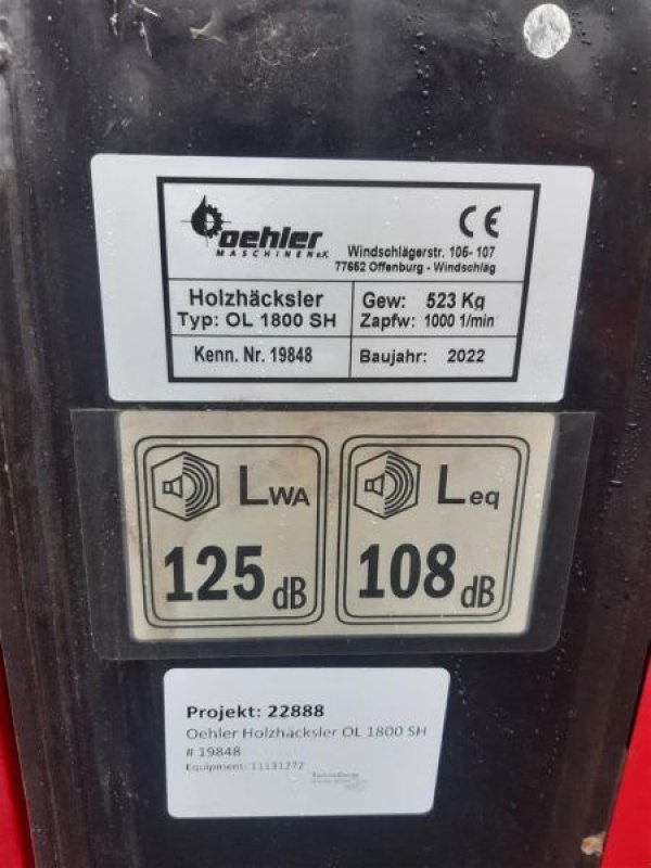 Holzspalter of the type Oehler HOLZHÄCKSLER OL 1800 SH, Gebrauchtmaschine in Grimma (Picture 11)