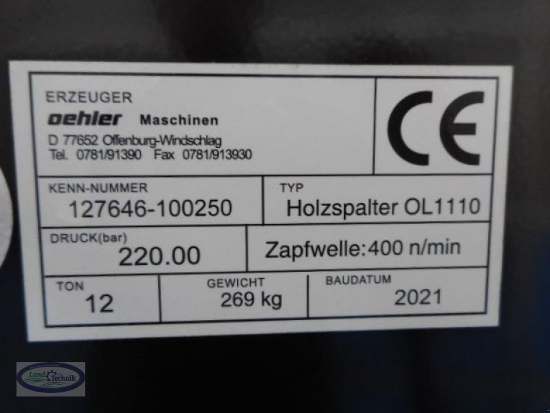 Holzspalter типа Oehler OL 110, Neumaschine в Münzkirchen (Фотография 2)