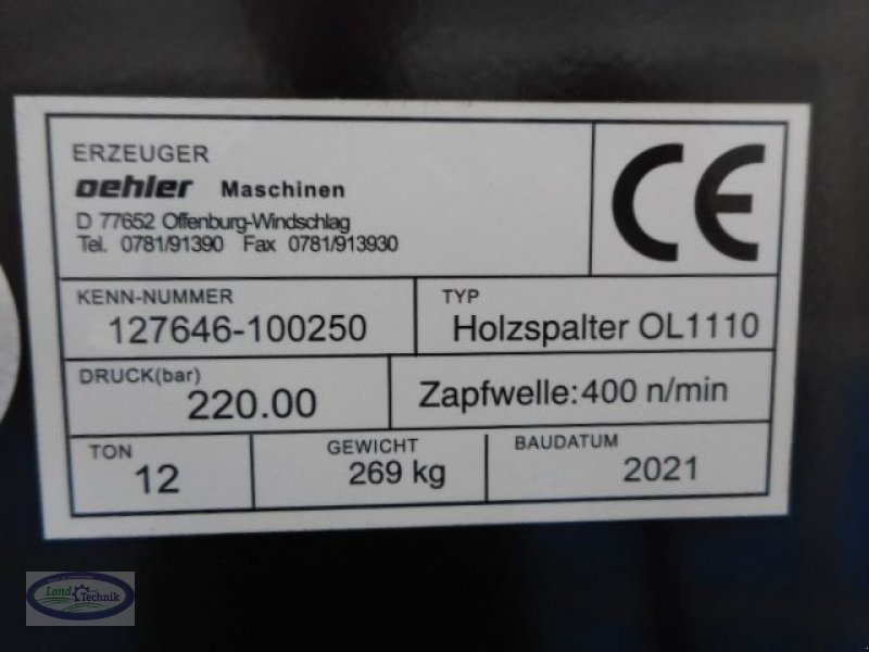 Holzspalter typu Oehler OL 110, Neumaschine v Münzkirchen (Obrázek 2)