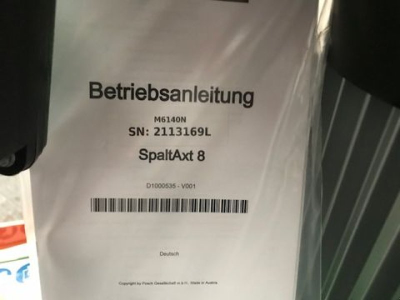 Holzspalter des Typs Posch Holzspalter Spaltaxt 8 M6140N 5,5kW E-Motor, Neumaschine in Tamsweg (Bild 7)