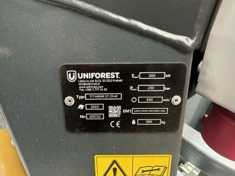 Holzspalter del tipo Uniforest Holzspalter Titanium 27CD+E kombininert Winde, Neumaschine In Tamsweg (Immagine 10)