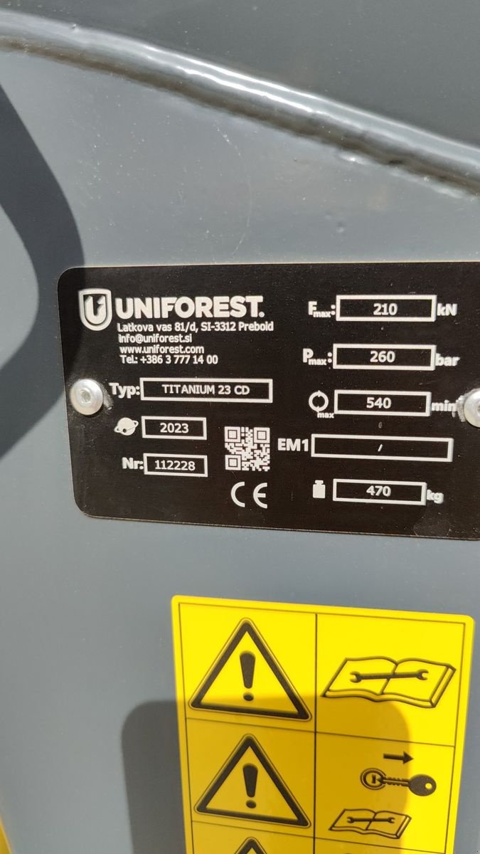 Holzspalter tip Uniforest TITANIUM 23 CD mit Funkseilwinde, Neumaschine in Kirchschlag (Poză 10)