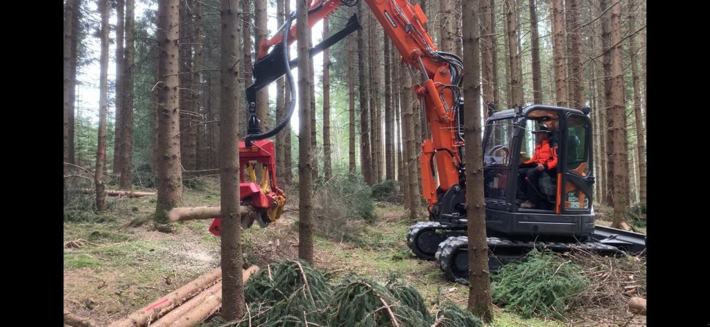 Holzvollernter des Typs Doosan DX 85 Harvester Woody, Neumaschine in Hutthurm (Bild 4)