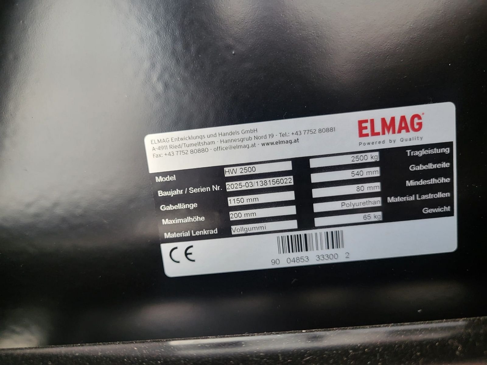 Hubgerüst des Typs Sonstige Hubwagen HW 2500, Neumaschine in NATTERNBACH (Bild 9)