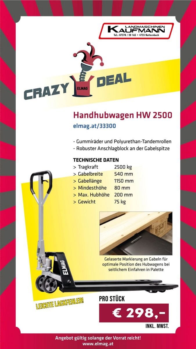 Hubgerüst des Typs Sonstige Hubwagen HW 2500, Neumaschine in NATTERNBACH (Bild 1)