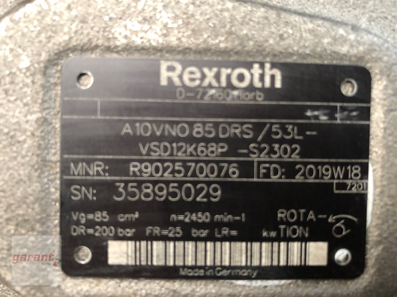 Hydraulik des Typs Bosch Rexroth Hydraulikpumpe, Neumaschine in Rieste (Bild 3)