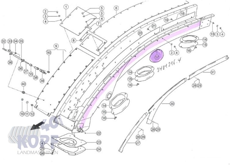 Karosserieteile типа CLAAS Auswurfkrümmer für Jaguar 960-980 (498) NEU, Neumaschine в Schutterzell (Фотография 1)