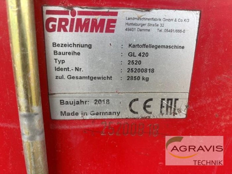 Kartoffellegemaschine van het type Grimme GL 420, Gebrauchtmaschine in Peine (Foto 20)